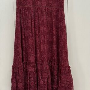 Burgundy Lace Dress Joyfolie size 12 holiday
